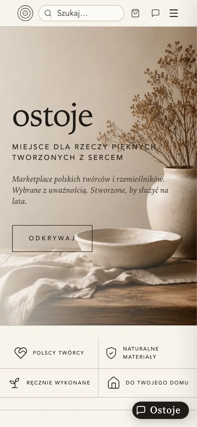Mobilna wersja strony głównej Ostoje
